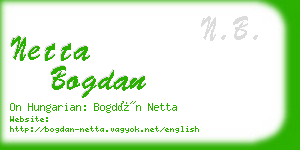 netta bogdan business card